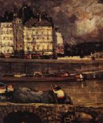 James Wilson Morrice The Left Branch of the Seine before the Place Dauphine oil painting reproduction